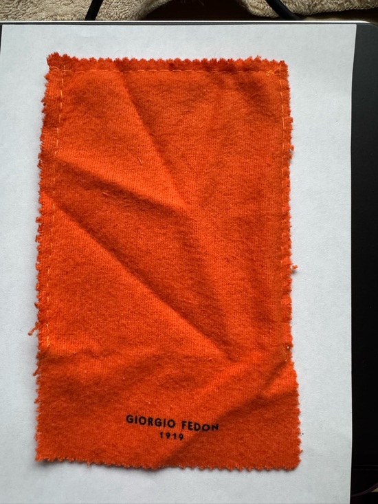 Giorgio Fedon 1919 Orange Leather  Card Case, new with storage bag main image 1